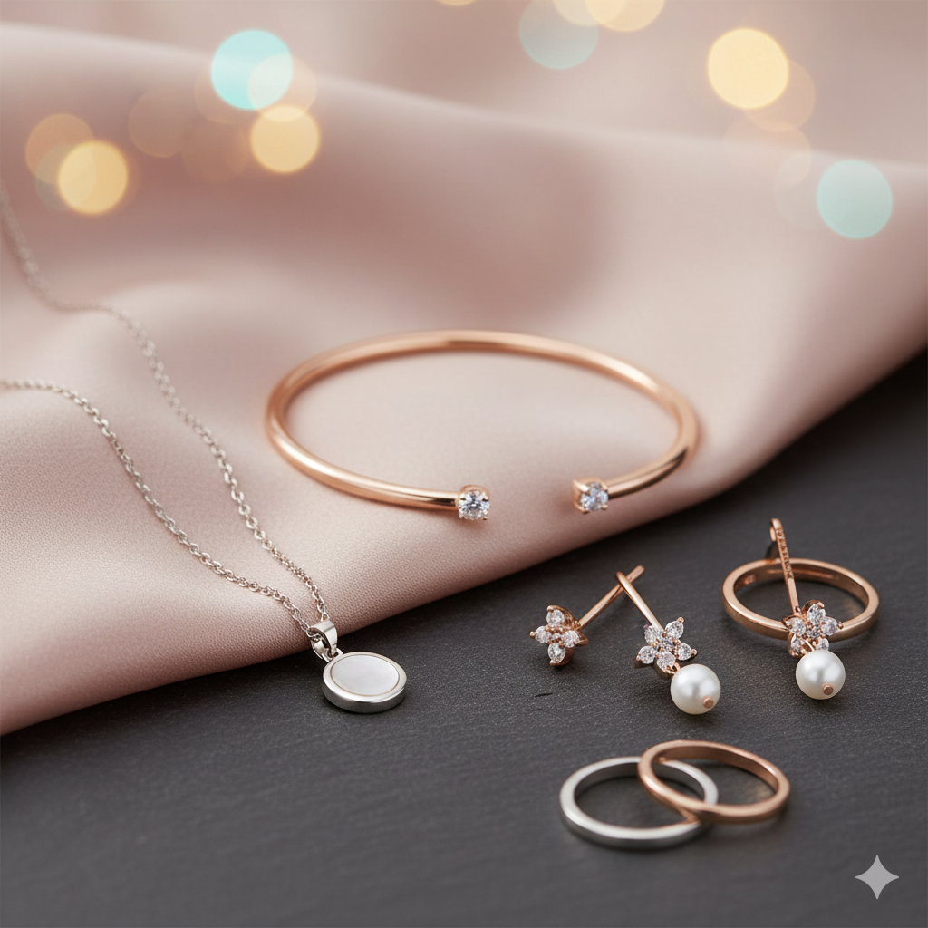 8-pcs Jewelry blind pouch & Nail Box