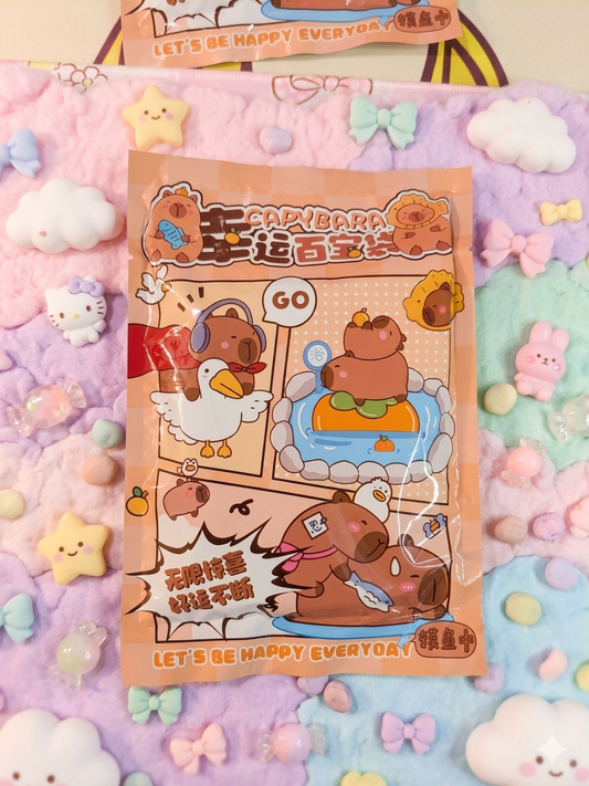 4 x Capybara Stationery Blind Bags, Total items 32-40pcs
