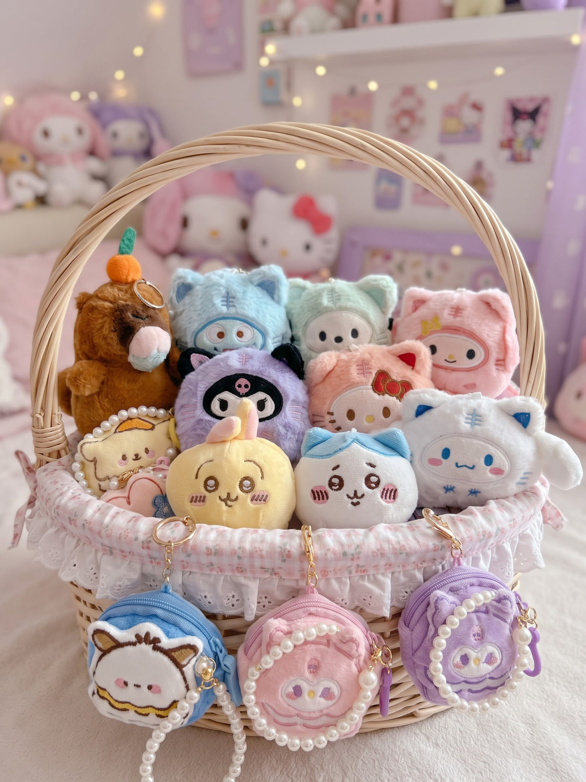 Kawaii Plush Keychain Bundle