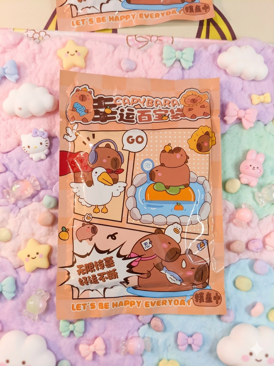 4 x Capybara Stationery Blind Bags, Total items 32-40pcs